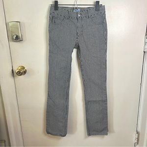 Boys Jacadi Paris Blue& White Striped Straight Leg Jeans Size 12
